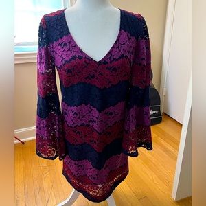 Trina Turk Multi Colored Fancy Laced Dress